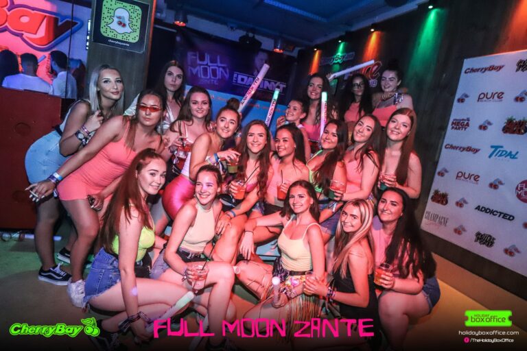 Group of Girls Full Moon Party Zante CherryBay